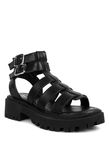 Dewey Chunky Gladiator Sandals - Black