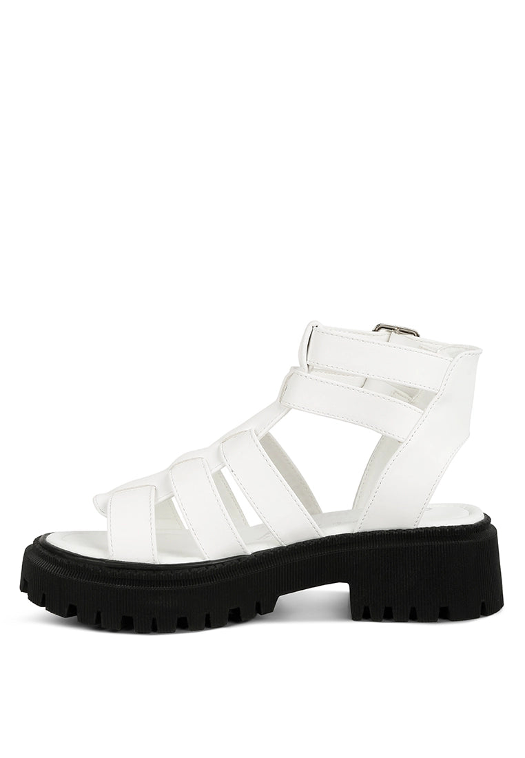 Dewey Chunky Gladiator Sandals - White