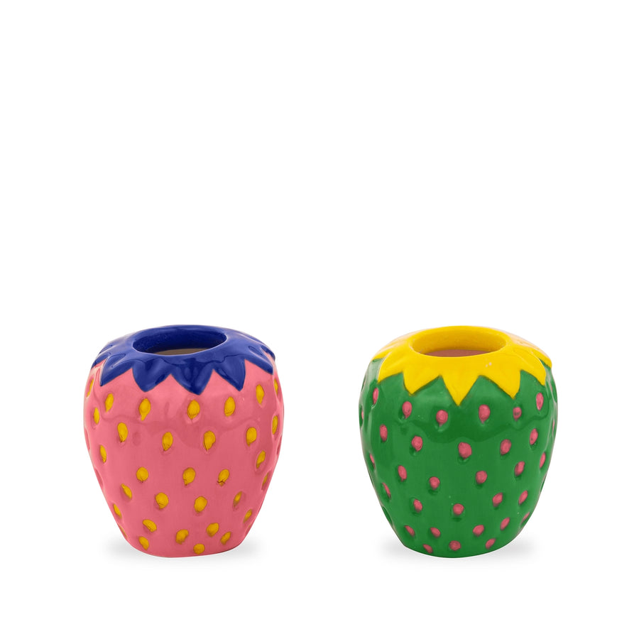 Set of Strawberry Candle Holders