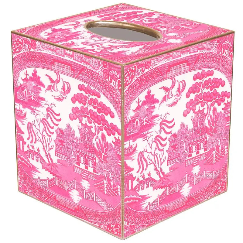 Pink Willow Tissue Box Cover Tissue Box Cover